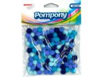 Pompony dekoracyjne mix niebieski 100szt/10mm *4288*