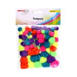 Pompony fluo 78szt. Średnica 10, 15, 20, 25mm. Mix kolorów. *0235*