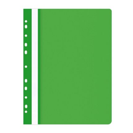 Skoroszyt OFFICE PRODUCTS, PP, A4, miękki z europerforacją, 100/170mikr., wpinany, zielony*7232*7249