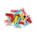 Spinacze kreatywne drewniane 40szt/2,5cm. Mix kolorów. *5896*