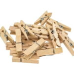 Spinacze kreatywne drewniane naturalne 20szt/2,5cm *7937*