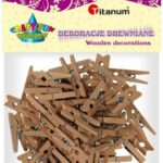 Spinacze kreatywne drewniane naturalne 25szt/2,5cm*6388*