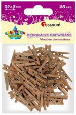 Spinacze kreatywne drewniane naturalne 25szt/2,5cm*6388*
