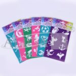 Szablony do twarzy i ciała mix 7 wzorów 10x16cm FAS-2021*2021*