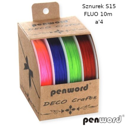 Sznurek fluo 4 kolory po 10m *2135*