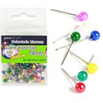 Szpilki 14mm perłowe kolorowe 100szt. *8351*