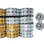 Taśma cyrkoniowa KWIATEK 2-rzędowa. Srebrna lub złota *3305*