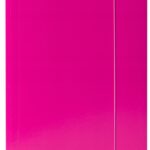 Teczka lakierowana różowa z gumką A4*4774*