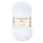 WEŁNA / WŁÓCZKA 25G/1 MOTEK LENJA SOFT STRUKTURA BARANKA BIAŁA 100% POLIESTER*8393*