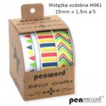 WSTĄŻKA OZDOBNA H061 15mm x 1,5m 3szt *2043*