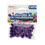 WYPRZEDAŻ Koraliki do nawlekania fioletowe 8mm 16g ze sznurkiem k8-6*6886*