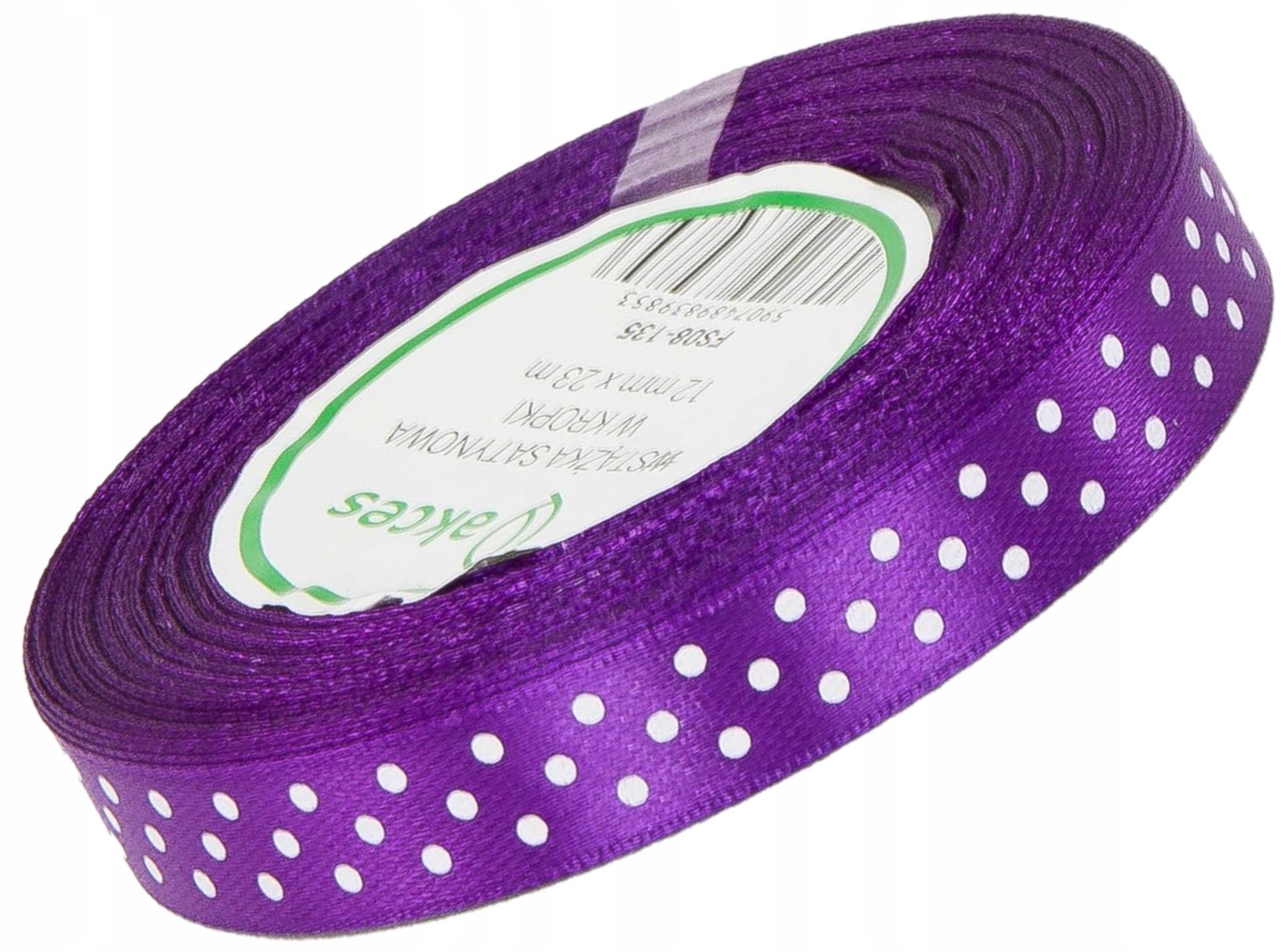 WYPRZEDAZ-WSTAZKA-STYNOWA-FIOLETA-WSK12-10-KROPKI-12MMX22M6244.jpg WYPRZEDAŻ WSTĄŻKA STYNOWA FIOLETA WSK12-10 KROPKI 12MMX22M*6244* - obrazek 1