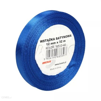 Wstążka satynowa niebieska 12mm/32m. *3397*