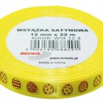 Wstążka satynowa ozdobna jajeczka 12mm/22m. *8491*