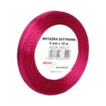 Wstążka satynowa różowa 6mm/32m. *3090*