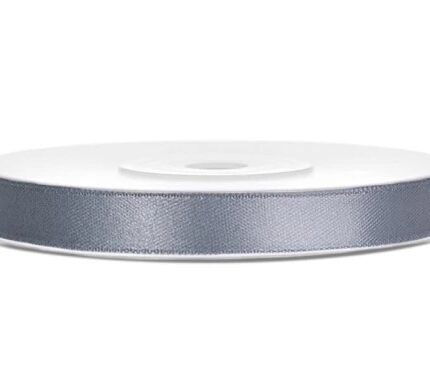 Wstążka satynowa srebrna 6mm/32m. *7363*