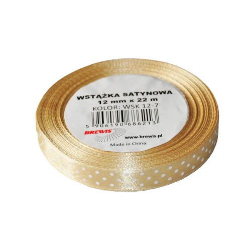 Wstazka-satynowa-w-kropki-zlota-12mm22m.-6213.jpg Wstążka satynowa w kropki złota 12mm/22m. *6213* - obrazek 1
