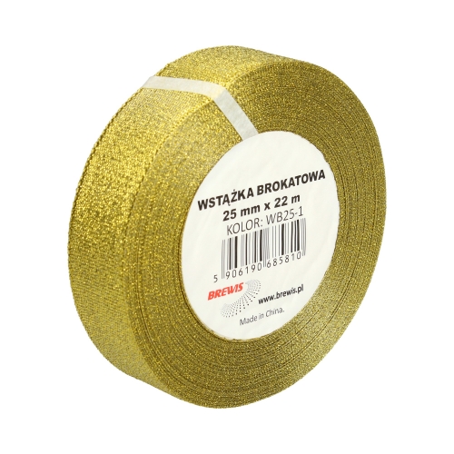 Wstazki-brokatowe-WB25-1-zlota-25mm-x-22m5810.jpg Wstążki brokatowe WB25-1 złota 25mm x 22m*5810* - obrazek 1