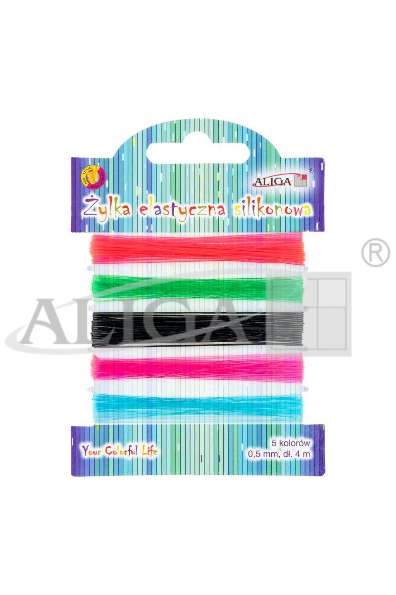 Zylka-elastyczna-silikonowa-mix-5-kolorow-05mmx4m-DA-74067406-1.jpg Żyłka elastyczna silikonowa mix 5 kolorów 0,5mmx4m DA-7406*7406* - obrazek 1