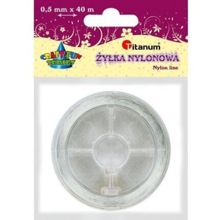 Żyłka nylonowa przezroczysta 0,5mm/40m. *4855*