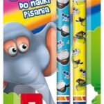 BAMBINO Ołówki do nauki pisania 2szt + temperówka na blistrze *1918*