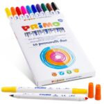 Flamastry Duo Primo 10 kolorów 2 mm, 4,6 mm kartonowe opakowanie z zawieszką 610PENDP10 *6104*