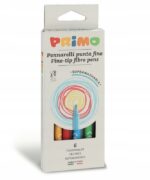 Flamastry PRIMO 6 kolorów O 2,5 mm kartonowe opakowanie z zawieszką 6012PEN6 *7231*