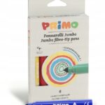 Flamastry PRIMO Jumbo 6 kol. O 7,6 mm kartonowe opakowanie z zawieszką 6032JUMBO6 *7094*