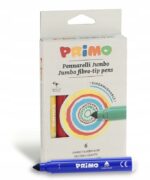 Flamastry PRIMO Jumbo 6 kol. O 7,6 mm kartonowe opakowanie z zawieszką 6032JUMBO6 *7094*