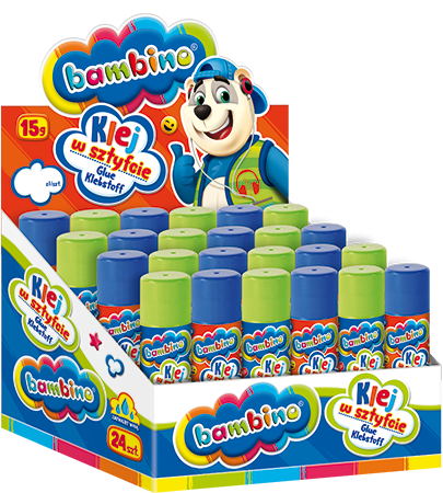 Klej w sztyfcie 15g BAMBINO 24 sztuki *3073*