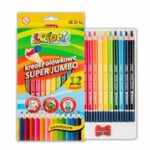 Kredki ołówkowe 12 kolorów grube, trójkątne *6487*