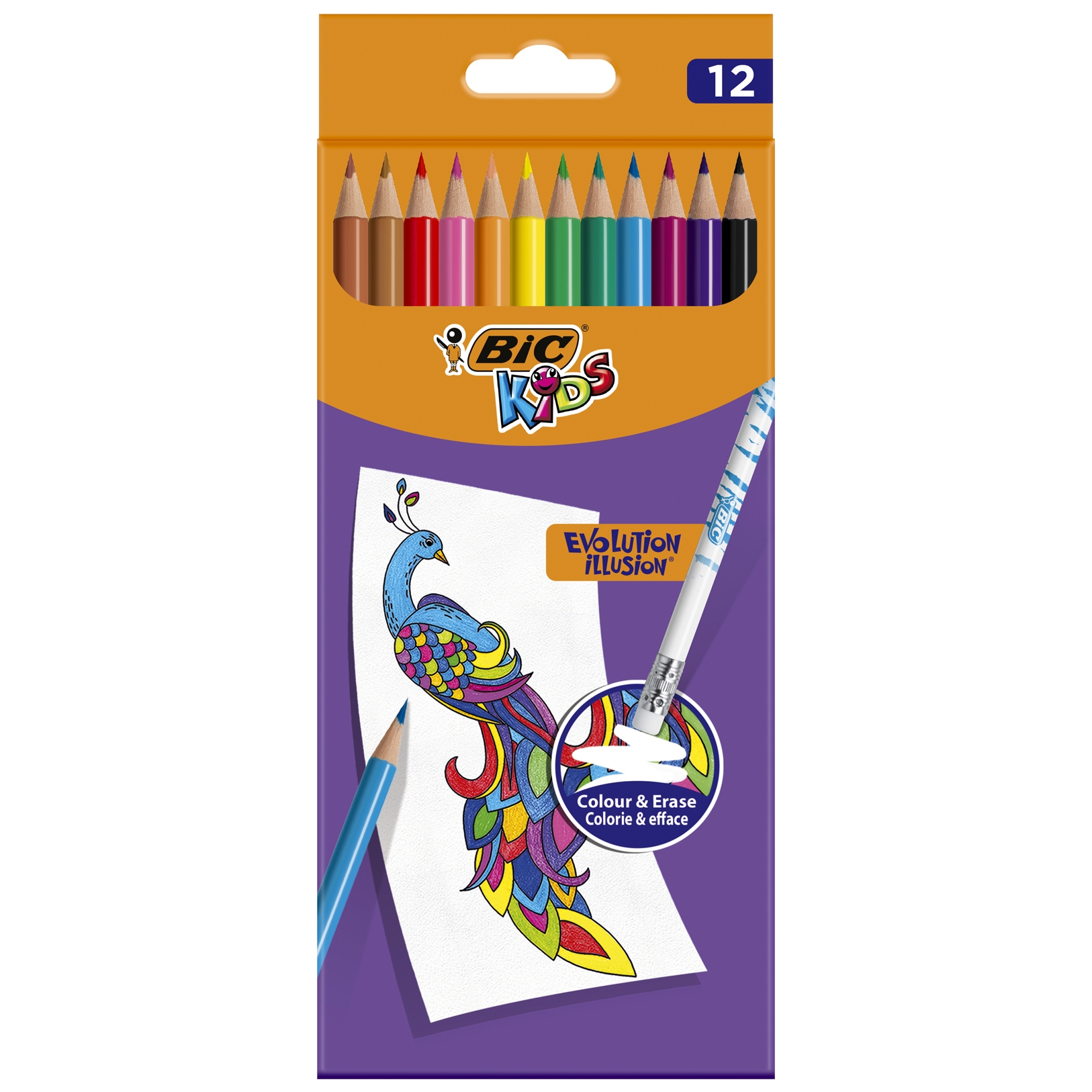 Kredki-olowkowe-BIC-Kids-Evolution-Illusion-12-kolorow-9878680894.jpg Kredki ołówkowe BIC Kids Evolution Illusion 12 kolorów 987868*0894* - obrazek 1