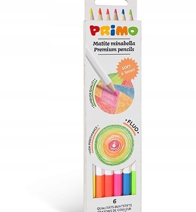 Kredki ołówkowe PRIMO Premium 6 kolorów fluo O 3,8 mm 5251MINAB6F *9588*