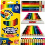 Kredki ołówkowe z gumką 12 kolorów ASTRA, 312119001*8214*