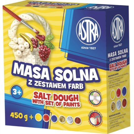 Masa solna Astra 450g + 6 kolorów farb do malowania, 324109001*0080*5177*