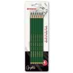 PENMATE ZESTAW OŁÓWKÓW MIĘKKICH DO RYSUNKU 6 SZT. (B, B3,B4,B5,B6,B8) NA BLISTRZE*6776*a