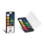 PROMO Farby wodne PRIMO w pastylkach 12 kol. śr. pastylki 30mm + pędzelek 126A12FN*1260*