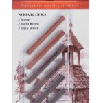 PROMO Zestaw 6 szt kwadratowych sztyftów w 3 odcieniach sepii *7426*