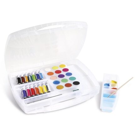 Walizka z farbami plakatowymi tubki, wodne pastylki Primo 272CS2P *2724*