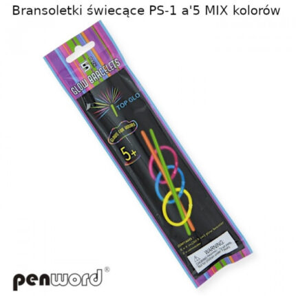 BRANSOLETKI ŚWIECĄCE PS-1 a'5 MIX KOLORÓW *4320*