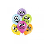Balony Potworki nadruk mix kolorów 6szt/30cm BN06-259 *5855*