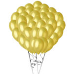 Balony metalizowane 100 szt żółte *1725*
