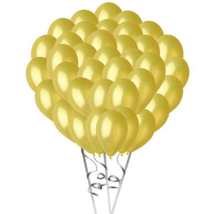 Balony metalizowane 100 szt żółte *1725*