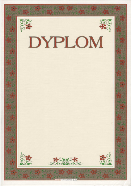 DYPLOMY WZÓR ZŁOTA RAMKA/ECRU TŁO A4 10SZT*4012*