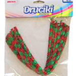 Druciki kreatywne metalizowane dwukolorowe (czerwony, zielony) długość: 30 cm ilość: 10 szt*5247*