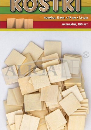 Kostki naturalne 100szt 15x15x1,6mm *0622*