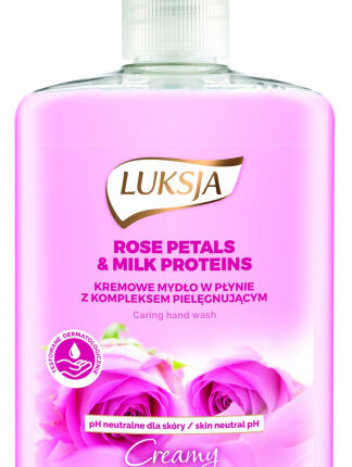 LUKSJA Mydło w płynie z dozownikiem 500 ml PŁATKI RÓŻA&MLEKO*8889*