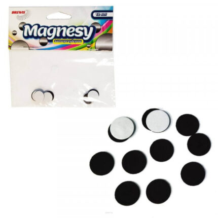 Magnes samoprzylepny koła 12szt. Grubość 0,7mm. Rozmiar 1,2cm. *9023*