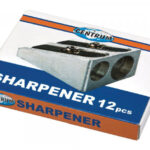 Metalowa temperówka 12szt podwójne ostrze. *3394*