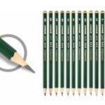 Ołówek techniczny 12szt, sześciokątny. 8B *1979*